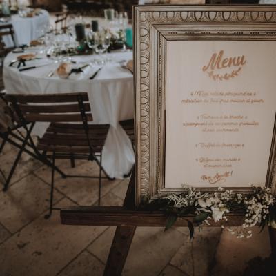 Tableau du menu et décoration